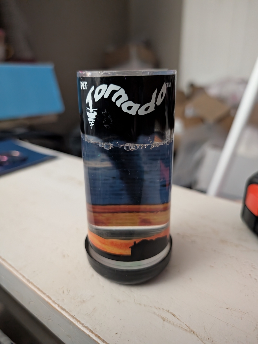 Tornado Pet Decorative Liquid Display - Black and Blue